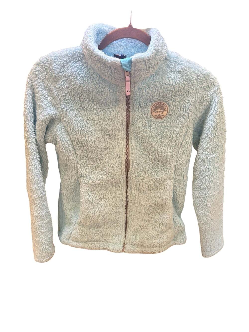 Gerry Girls Aqua Blue Fleece Full Zip Jacket Size M 10/12